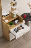 Hexa Red Engineered Wood Dressing Table in Giant Wood and Frosty White Colour