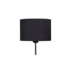 Saul Black Cotton Shade Floor Lamp