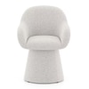 Selene Upholstered Accent Chair In Light Grey Fabric