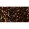 Golden Velvet Abstract Pack of 2 Pieces Blackout Window Curtain