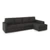 Apollo Sofa (Colour : Graphite Grey, Cushion : Hard, Back Type : Regular, Seating Capacity : Right Aligned 3 Seater + Right Aligned Chaise)
