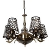 Devansh Dual Steel Metal  Wallmounted Lamp With Cotton Steel Metal  Shade
