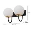 Eliante Modern Wall Lights Mild Steel, Glass & Glass Material Brown, Gold & White Finish