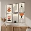 The Castle Decor Boho Abstract Botanical Wall Art Set of 6 Design 4 11x17 Inch