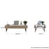 Hexa Engineered Wood Coffee Table With Metal Legs In Frosty White
