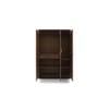 Coral 3 Door Wardrobe In Choco Walnut Color