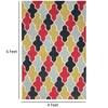 Imperial Knots Ivory Multicolor Trellis Hand Woven Dhurrie 4x6 Feet