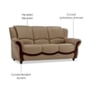 Blos 3 Seater Leatherette Sole in Mushroom Brown Colour