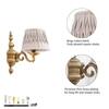 Soho Brass Single Shade Wall Light with Natural Linen Shade