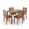 Catria - Capra 4 Seater Dining Table Set (Finish- Teak)
