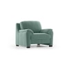 Farina Luxe 1 Seater Fabric Sofa in Dusty Turquoise Velvet Colour