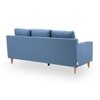 Stevens 3 Seater Fabric Sofa in Turkish Blue Colour