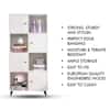 Hexa Engineered Wood Bookshelf Multipurpose Storage Rack in Giant Wood and Frosty White