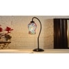 Multicolor Mosaic Glass Curvy Table lamp with Iron Base (EN26)