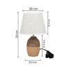Ceramic Table Lamp Brown Timeless Elegant Design