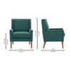 Leston Boucle Fabric Lounge Chair in Green Colour