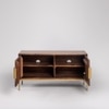 Banner Solid Wood Small TV Unit in Brown Colour