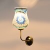 Devansh Metal Electric Wall Light in Gold Colour with Multicolor Shade Count of 1 Light