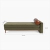 Solace Solid Wood Day Bed with Arm in Green Colour