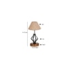 Ophelia Beige Jute Table lamp with Wood & Iron Base