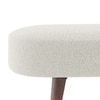 Onda Solid Wood Bench In Mango Walnut Finish and White Boucle Colour