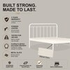 Hampton Metal Non Storage Single Bed in Glossy Ivory Finish