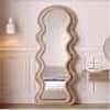 The Artment Brown Ripple Edge Unbreakable Floor Mirror For Home (160 X 60 CM)
