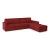 Apollo Sofa (Colour : Salsa Red, Cushion : Hard, Back Type : Regular, Seating Capacity : Right Aligned 3 Seater + Right Aligned Chaise)