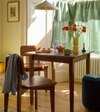 Old Ham Solid Wood 6 Seater Dining Table in Dark Brown Finish