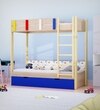 Pine Tree Single Size Bunk Bed In Electric Blue Colour