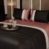 Stoa Paris 300TC UltrSatin King Size Bedsheet with 2 Pillow Covers Satin King Black Caramel