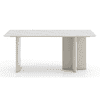 Rosen 6 Seater Ceramic Dining Table White And Cream Finish
