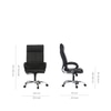 Ettorez Amaze Premium Leatherette High Back Chair In Black Colour