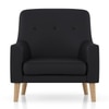 Hagen Lounge Chair in Licorice Black Colour