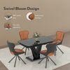 Tulip Swivel Dining Chair In Tan Colour