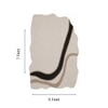 Handmade Natural Wool Shaped Rug Abstract Flow Ivory 5 x 7 Feet Carpet