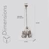 Fabia 3 Light Metal Chandelier