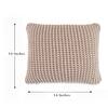Moss Knit Cotton Knitted Decorative Stone Natural Cushion Cover 14 x 14 Inches