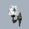 Devansh Metal Electric Wall Light in Antique Gold Colour with Multi Shade Count of 1 Light