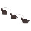 Raphael Leatherette Two Seater Manual Recliner in Brown Colour