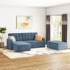 Peckham 3 Seater Click Clack Sofa Cum Bed In Ocean Weave Colour