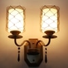 Eliante Modern Wall Lights Mild Steel & Glass Material Antique & Champaign Finish