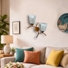 Devansh Metal Electric Wall Light in Gold Colour with White Shade Count of 2 Lights