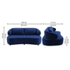 Henry Velvet 2 Seater Sofa Navy Blue Color