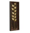 MDF Abstract Metal Wall Decor in Gold Set of 2