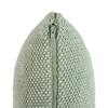 Violette Arch Green Cotton Knitted Decorative Cushion Cover 12 x 20 Inches