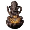 Copper Fiber Glass Lotus Ganesha Indoor Water Fountain