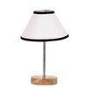 Devansh Multicolor Cotton Table Lamp With  Natural  Wood Base  & Steel Pipe (10X16.25 Inches)-33