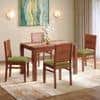 Atlas Crest Solid Wood 4 Seater Dining Table With Atlas Dining Chairs Set