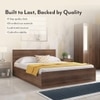 Zoey Engineered Wood Queen Size Box Storage Bed In Classic Walnut Finish
